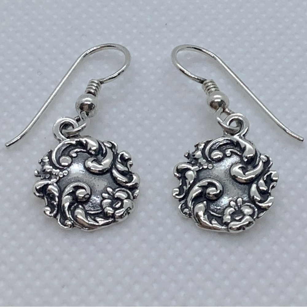 Silver Drop Earring w/ Shepherd Hooks #263